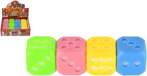 Világító szilikon kocka TEDDIES 4 cm – villogó LED kocka (színmix)