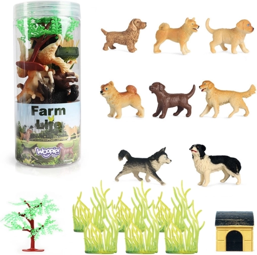 WOOPIE kutya figurák készlet 16 db