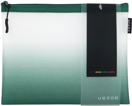 Verde A5 zöld hálós, cipzáras irattartó tasak