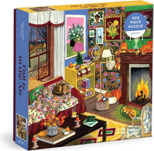 Galison négyzet alakú puzzle – Ősz már a küszöbön, 500 darabos