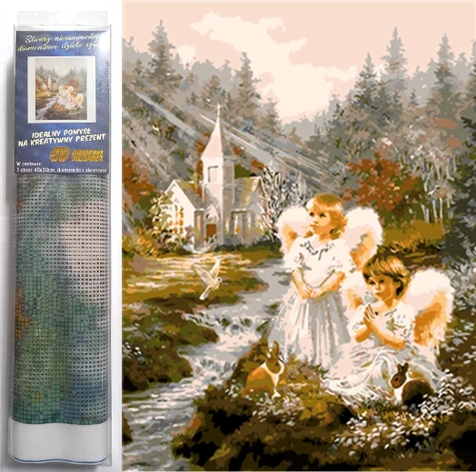 Gyémánt festés Angyalkák 30x40 cm