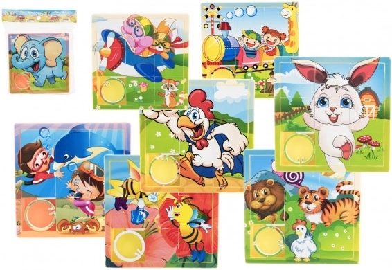 Állatok és Gyerekek Tolós Puzzle