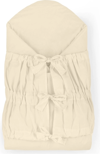 Petite&Mars fűzős pólya Nurse kivehető kókuszbetéttel light beige 75 × 75 cm