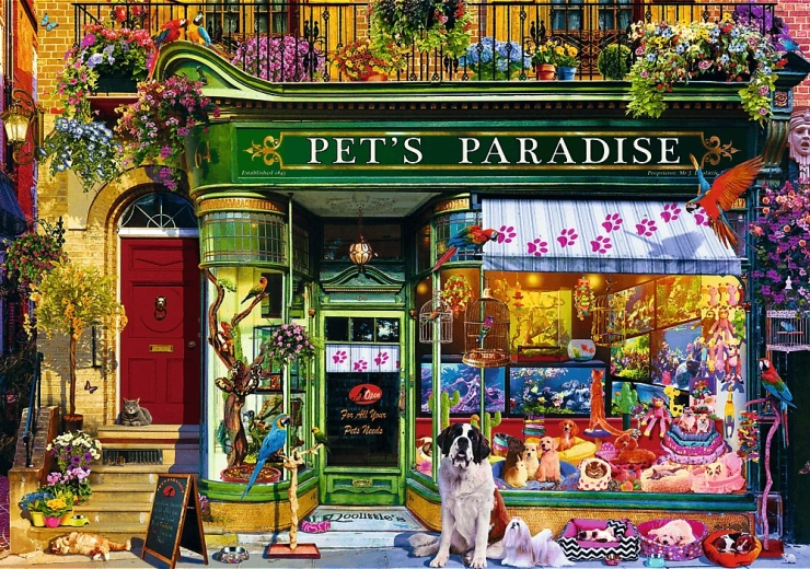 Puzzle Trefl Premium Plus Tea Time: Állatok paradicsoma 1000 darab