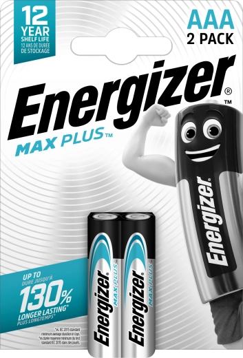 Energizer Max Plus AAA alkáli elemek, 2 db