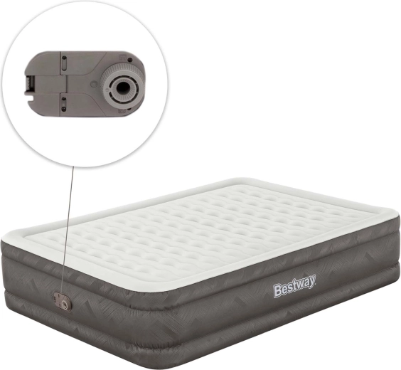 Beépített elektromos pumpa a kényelmes felfújáshoz