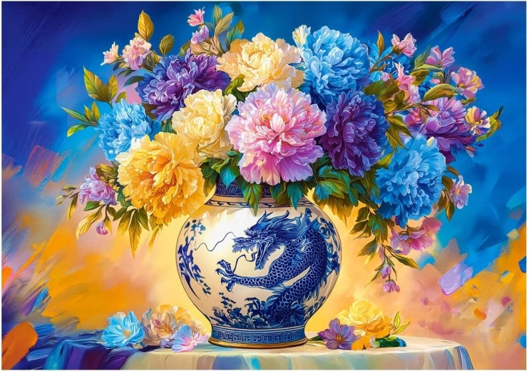 Castorland puzzle Virágok kínai porcelánban 500 darab