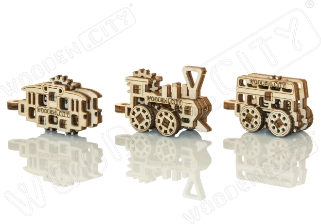 3D puzzle Közlekedési eszközök - Wooden City mini készlet