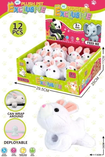 Plüss nyuszis karkötő 11 × 7,5 cm