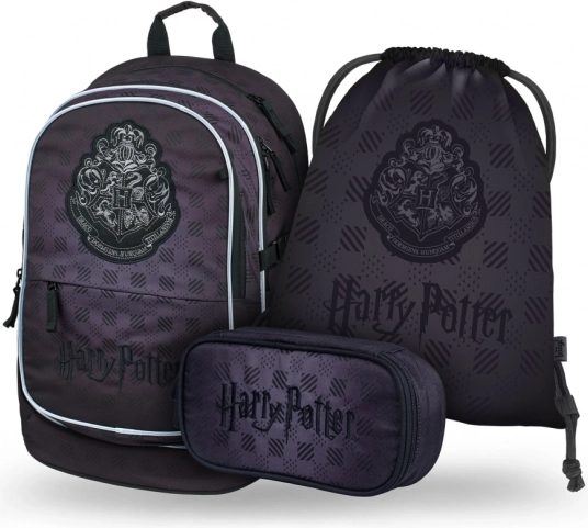 BAAGL Core HARRY POTTER Roxfort iskolai szett fekete – hátizsák, tolltartó és tornazsák