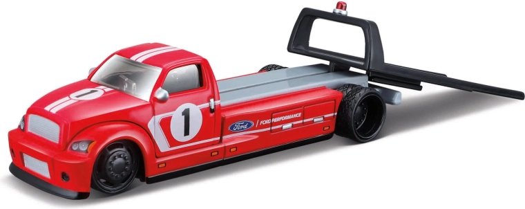 Maisto Flatbed 2018 Ford GT Heritage Edition piros 1:64
