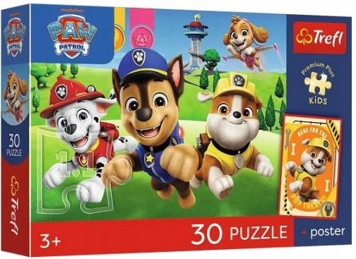 Puzzle Premium Plus Kids Kutyusok úton – 30 darab