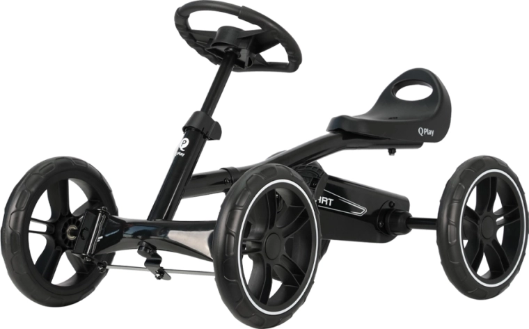Qplay pedálos go-kart gyerekeknek, fekete