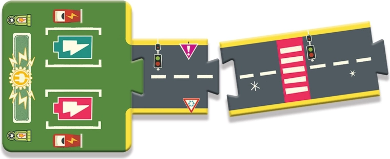 Élethű út közlekedési elemekkel