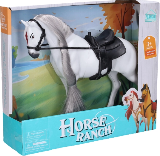 Lófigura fekete nyereggel, 32 cm - 1 db