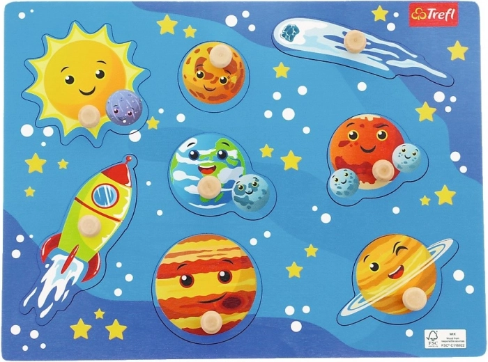 Fa betétes kirakó – Kozmosz, 8 darab