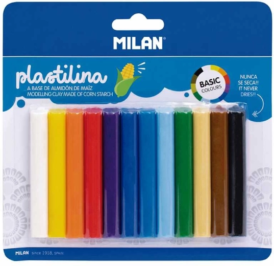 Plasztelina basic – 12 színű készlet