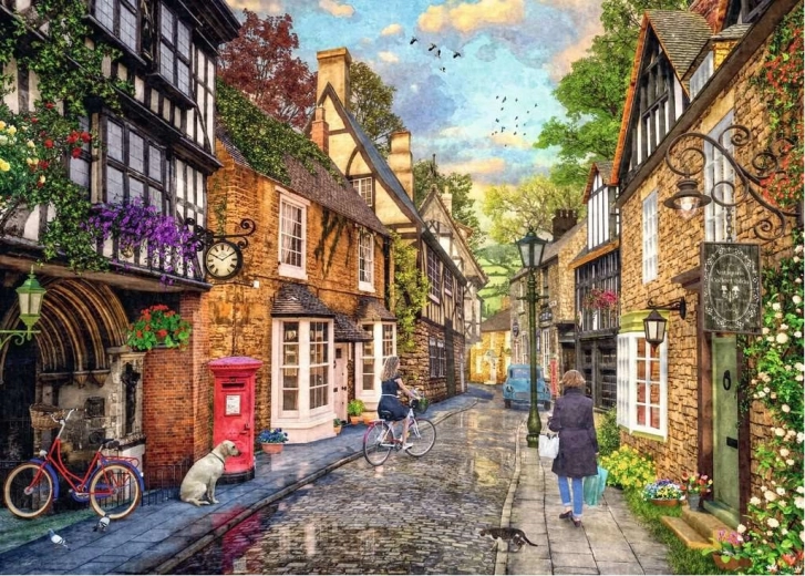 Puzzle Ravensburger Meadow Hill Lane 1000 darabból álló