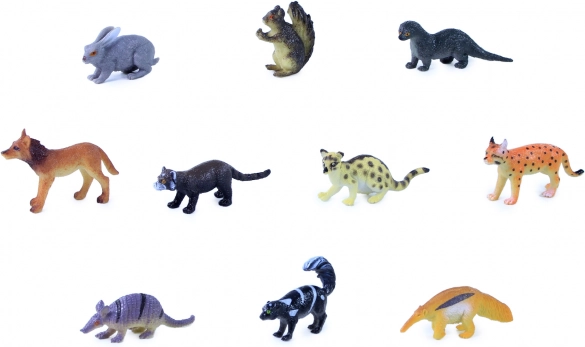 erdei állatok mini zoo – 10 figurás készlet tasakban