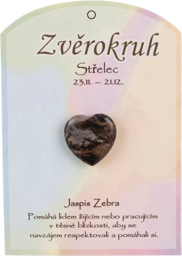 Zebra jáspzis szív – Nyilas