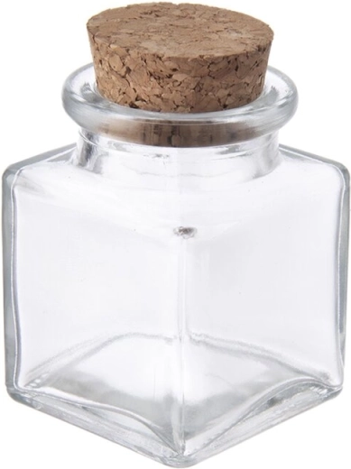 50 ml-es üveg tégely parafa dugóval