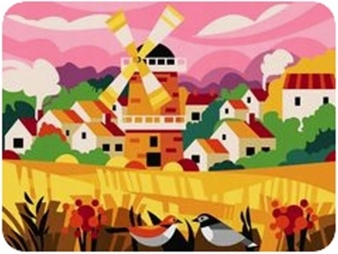 Norimpex Számfestő készlet Szélmalmos falu 40 × 50 cm