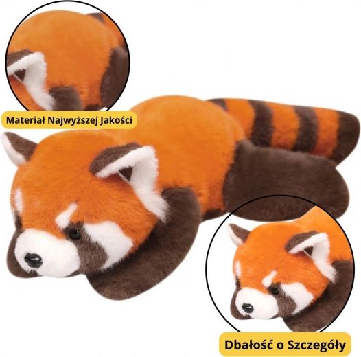 Plüss Panda piros kiegyensúlyozott tappancsokkal 30 cm