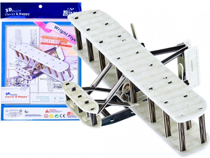 3D Puzzle Letadlo Wright Flyer 51 darab