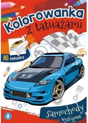 MOTOtattoo – színezők lemosható tetoválásokkal, Versenyautók
