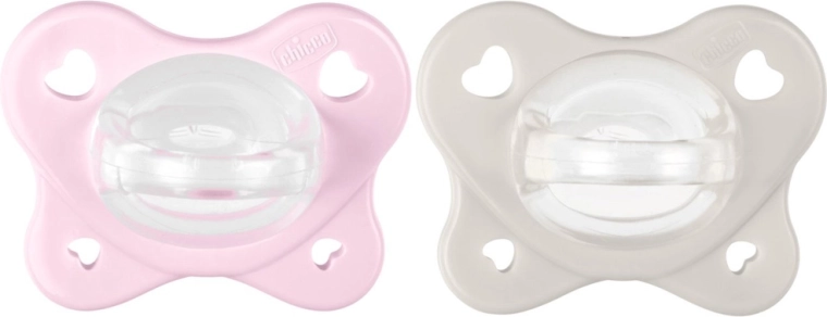 Chicco PhysioForma Dual Soft cumik rózsaszín 2–6 hó (2 db)