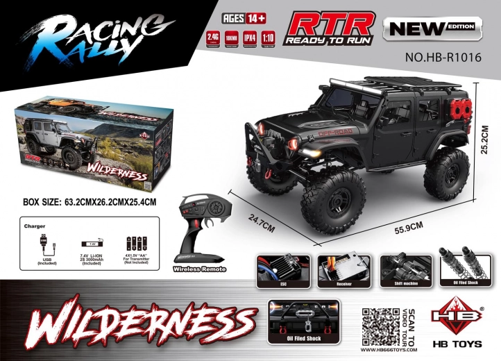 RC autó WILDERNESS RTR 1:10 fekete