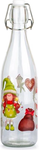 TORO 1 l üvegpalack patentzárral, manó mintával