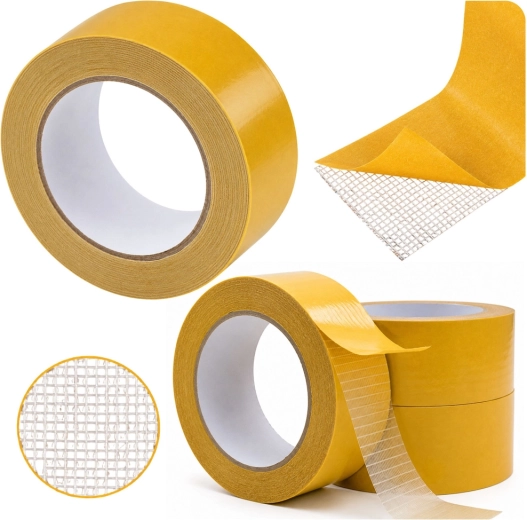 Megerősített kétoldalas szerelőszalag 50 mm × 25 m