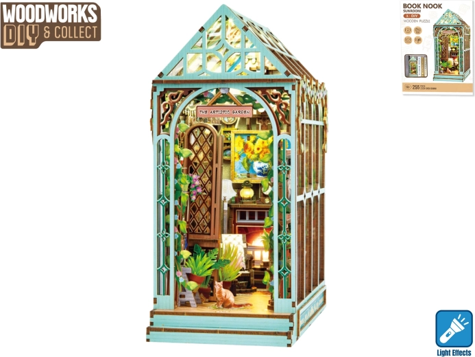 Woodworks fa építőkészlet – Téli kert világítással