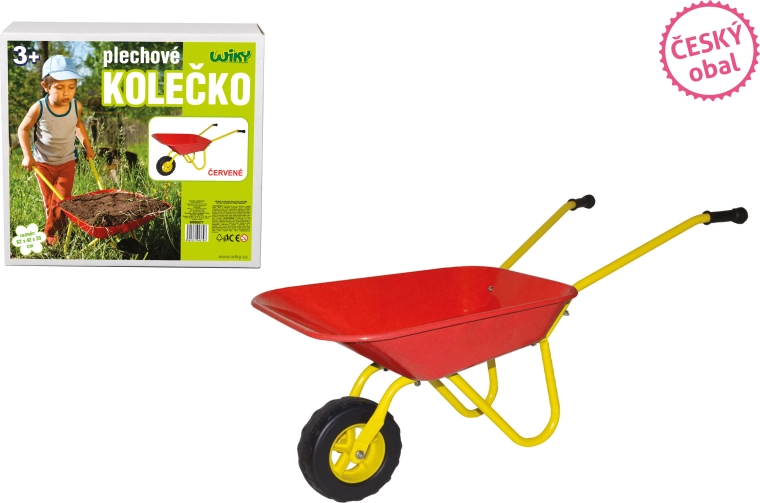 Bádog talicska Český obal piros 82 × 42 × 35 cm
