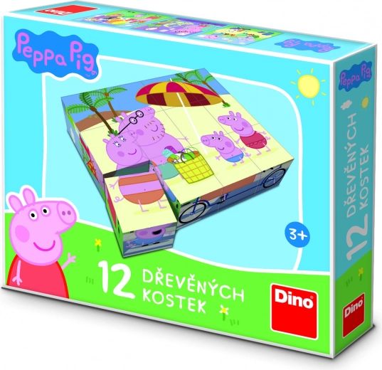Dino fa képkockák Peppa Malac – 12 kocka