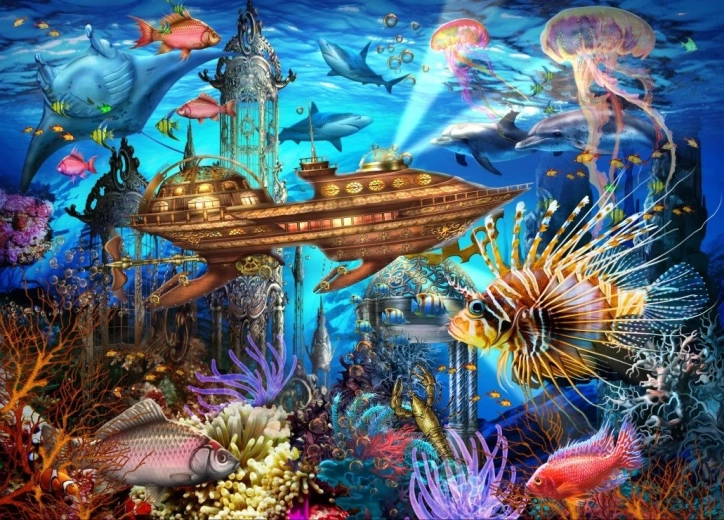Puzzle Víz alatti város 1500 darabos BLUEBIRD