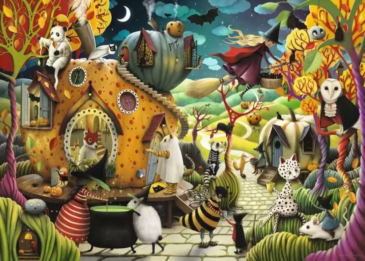 Ravensburger puzzle Boldog Halloween 1000 darabos