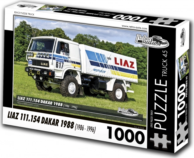 Retroautó puzzle teherautó Liaz Dakar