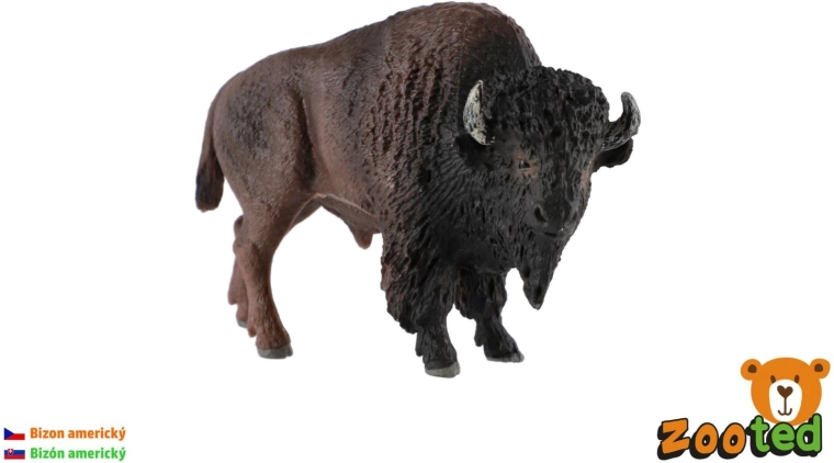 Amerikai bölény műanyag figurája, 11 cm
