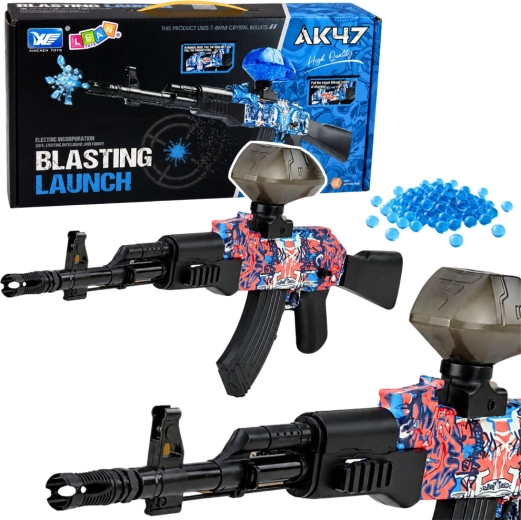 Elektromos automata hidrogél golyós puska AK47 70 cm