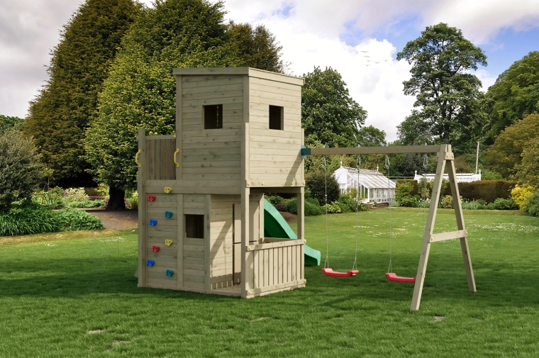 Mászófal és dupla hinta