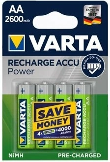 Varta AA tölthető elemek 2600 mAh Ready2Use, 4 db