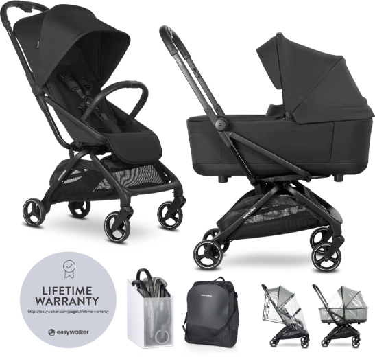Easywalker Rockey S kombinált babakocsi pure black