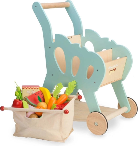 LE TOY VAN fa gyermek bevásárlókocsi tartozékokkal