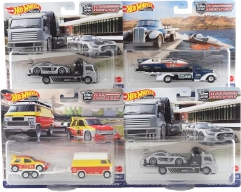 Hot Wheels nyergesvontató és versenyautó