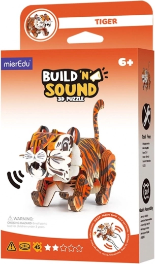 3D puzzle MierEdu Építs és hallgasd – tigris