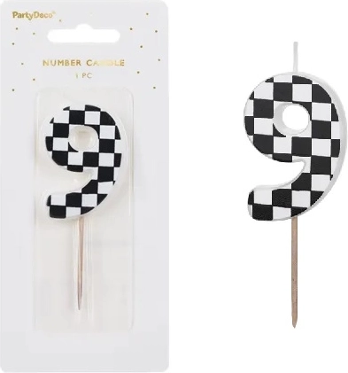 Születésnapi gyertya 9-es szám (5,5 cm) mix – 1 db