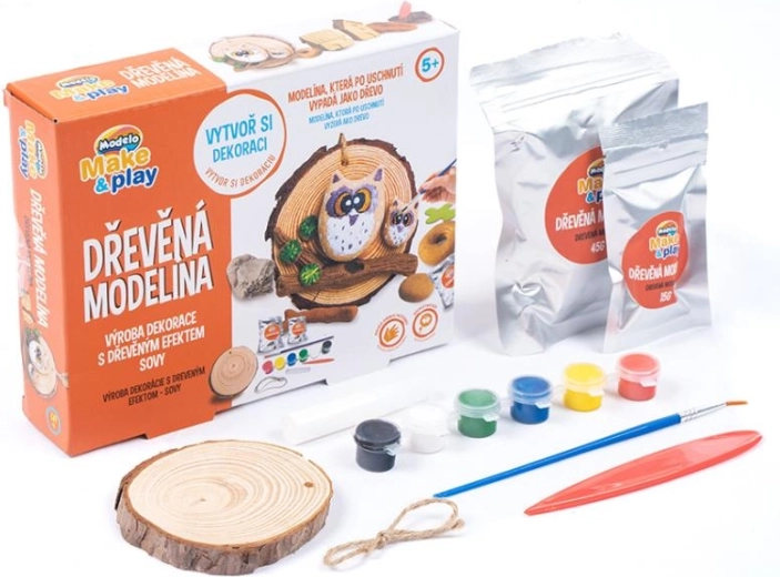 MODELO fa alapú gyurma – baglyok, levegőn száradó kreatív anyag