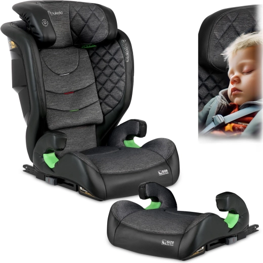 Nukido Louis gyerek autósülés 100–150 cm ISOFIX, fekete–szürke